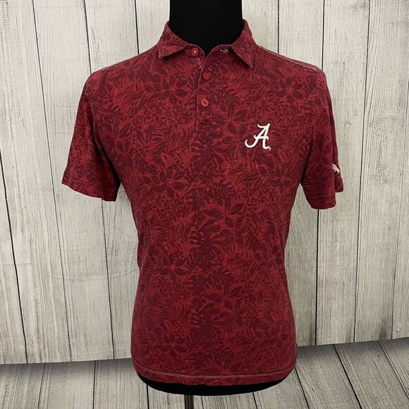 Tommy Bahama Men's Medium Red Trim Fit Pima Cotton Shorts Sleeve Polo Shirt - Picture 2 of 7